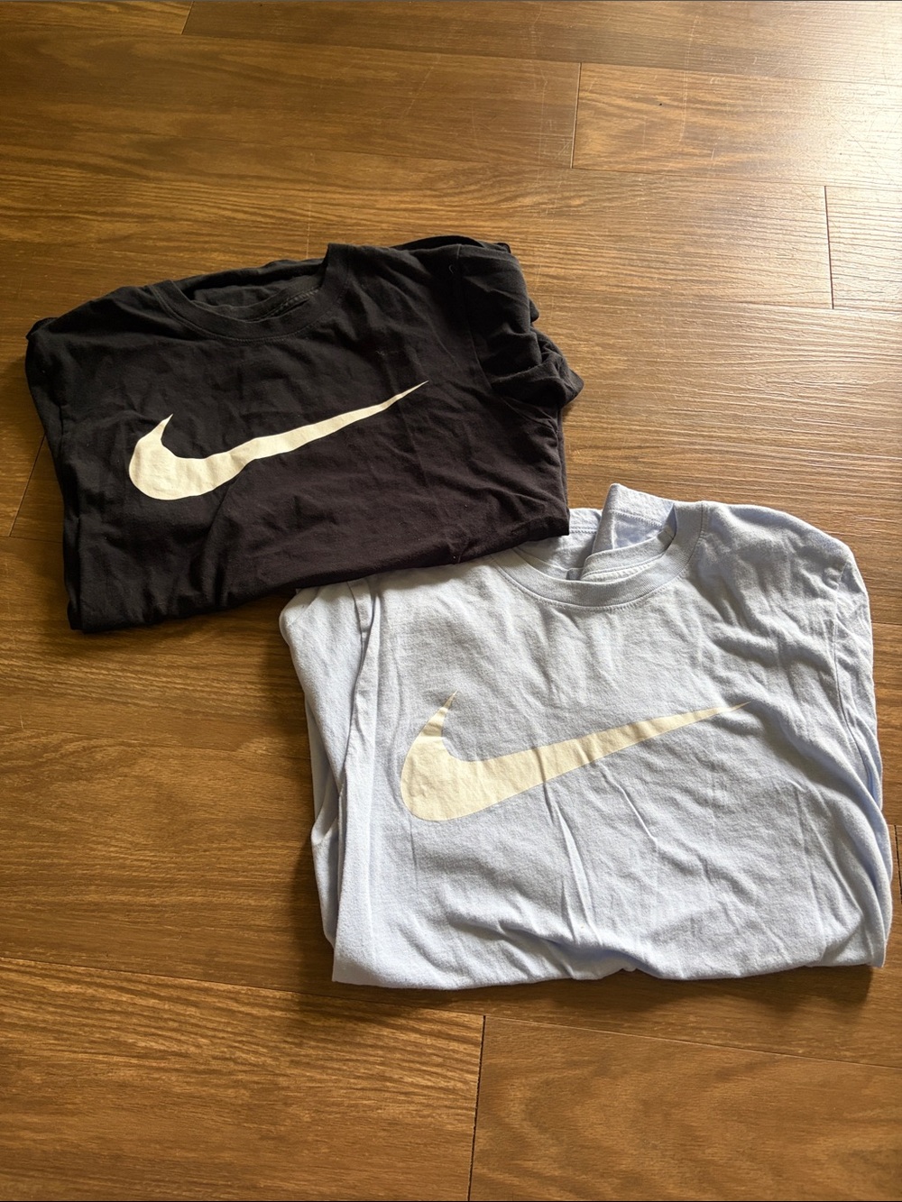 Nike T-Shirt Pair - Black & Light Blue with White Swoosh